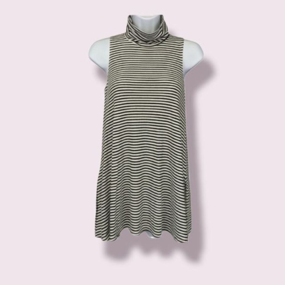 Puella Striped Turtle neck Sleeveless Top Size S